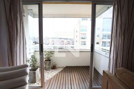 Varanda da Sala de apartamento para alugar com 1 quarto, 55m² em Paraíso do Morumbi, São Paulo
