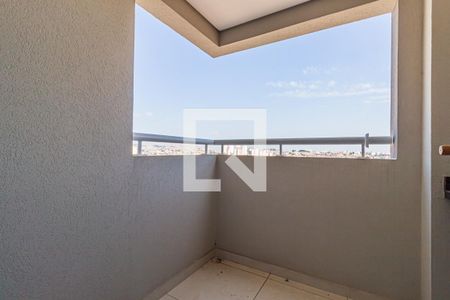 Varanda da Sala de apartamento à venda com 2 quartos, 59m² em Vila Tibiriçá, Santo André