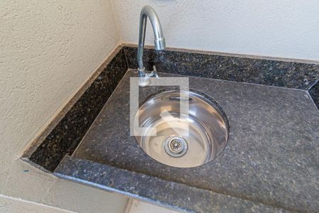 Varanda da Sala - Pia de apartamento à venda com 2 quartos, 59m² em Vila Tibiriçá, Santo André