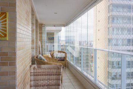 Varanda da sala de apartamento para alugar com 3 quartos, 98m² em Mirim, Praia Grande