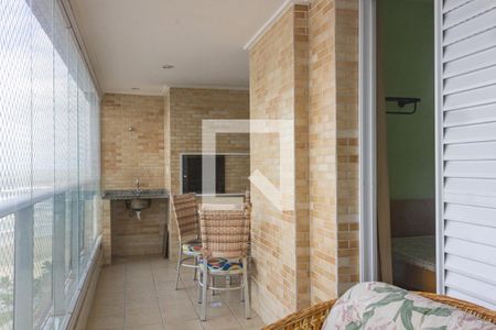 Varanda da sala de apartamento para alugar com 3 quartos, 98m² em Mirim, Praia Grande