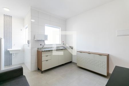 Sala / Cozinha de apartamento para alugar com 1 quarto, 28m² em Chácara Seis de Outubro, São Paulo