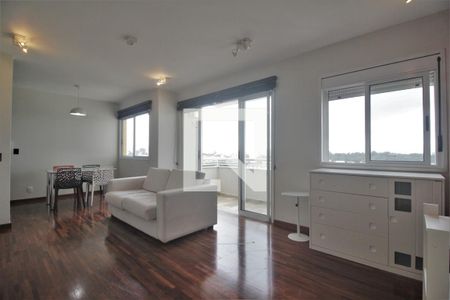 Sala de apartamento à venda com 1 quarto, 58m² em Paraíso do Morumbi, São Paulo