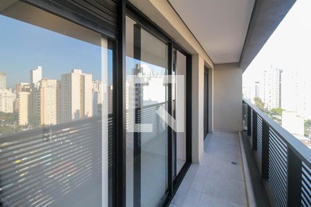 Varanda da sala de apartamento à venda com 1 quarto, 42m² em Vila Mariana, São Paulo