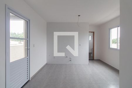 Sala e cozinha de apartamento para alugar com 1 quarto, 42m² em Jardim Piqueroby, São Paulo