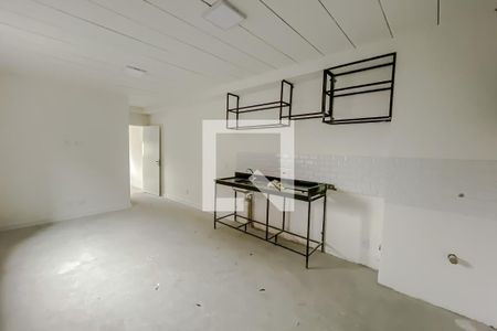 Sala, cozinha e lavanderia de kitnet/studio para alugar com 1 quarto, 32m² em Chácara Seis de Outubro, São Paulo