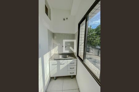 Detalhe Sala quarto e Cozinha de kitnet/studio para alugar com 1 quarto, 15m² em Canindé, São Paulo