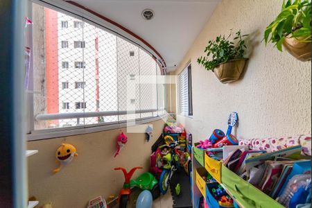 Varanda da Sala de apartamento à venda com 3 quartos, 89m² em Vila Valparaiso, Santo André