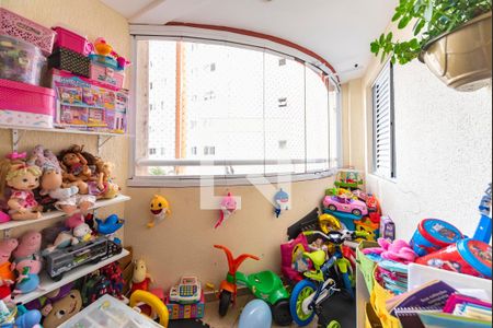 Varanda da Sala de apartamento à venda com 3 quartos, 89m² em Vila Valparaiso, Santo André