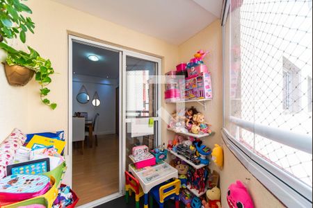 Varanda da Sala de apartamento à venda com 3 quartos, 89m² em Vila Valparaiso, Santo André