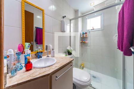 Banheiro  de apartamento à venda com 3 quartos, 89m² em Vila Valparaiso, Santo André