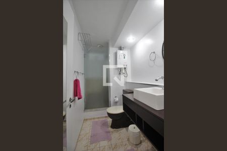 Banheiro da Suíte de apartamento à venda com 1 quarto, 50m² em Vila Tramontano, São Paulo