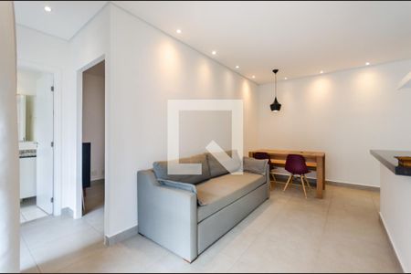 Sala de apartamento para alugar com 1 quarto, 49m² em Vila Matias, Santos