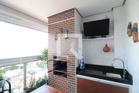 Varanda da Sala - churrasqueira de apartamento à venda com 3 quartos, 114m² em Vila Zilda, São Paulo