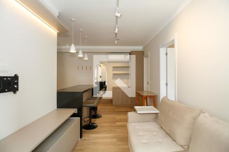 Sala e Cozinha de apartamento para alugar com 1 quarto, 50m² em Pinheiros, São Paulo