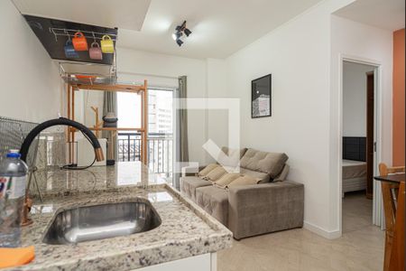 Sala - Cozinha de apartamento para alugar com 1 quarto, 33m² em Bela Vista, São Paulo