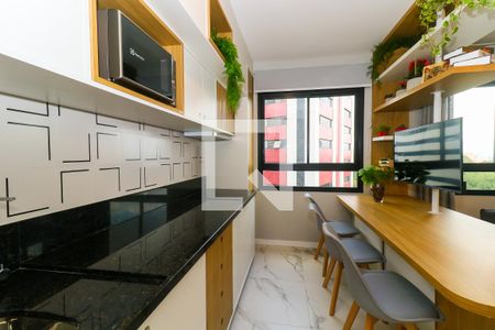 Cozinha de kitnet/studio para alugar com 1 quarto, 25m² em Mirandópolis, São Paulo
