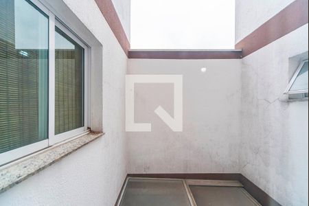 Vista da Sala de apartamento à venda com 2 quartos, 92m² em Vila Scarpelli, Santo André