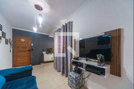 Sala de apartamento à venda com 2 quartos, 92m² em Vila Scarpelli, Santo André