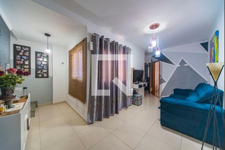 Sala de apartamento à venda com 2 quartos, 92m² em Vila Scarpelli, Santo André