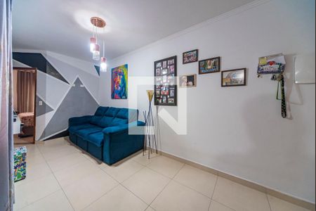 Sala de apartamento à venda com 2 quartos, 92m² em Vila Scarpelli, Santo André