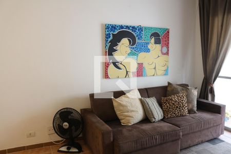 Sala de apartamento para alugar com 3 quartos, 90m² em Jardim Belmar, Guarujá