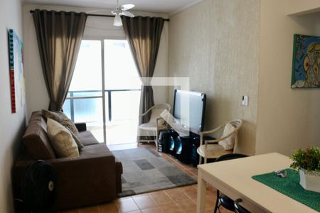 Sala de apartamento para alugar com 3 quartos, 90m² em Jardim Belmar, Guarujá