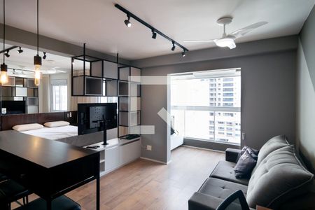 Sala de apartamento para alugar com 1 quarto, 38m² em Jardim das Acacias, São Paulo