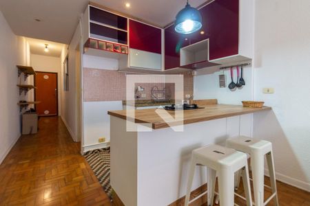 Cozinha de kitnet/studio à venda com 1 quarto, 40m² em República, São Paulo