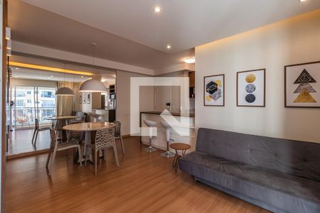 Sala de apartamento para alugar com 1 quarto, 51m² em Sítio Tamboré Alphaville, Barueri