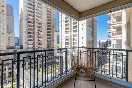 Varanda da Sala de apartamento para alugar com 1 quarto, 51m² em Sítio Tamboré Alphaville, Barueri