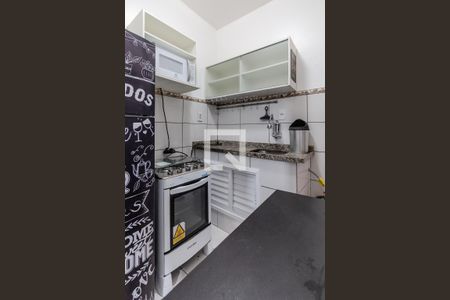 Cozinha de kitnet/studio para alugar com 1 quarto, 21m² em Cidade Baixa, Porto Alegre