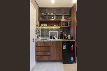 Cozinha de kitnet/studio à venda com 1 quarto, 16m² em Bela Vista, São Paulo