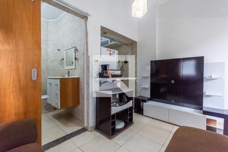 Sala de apartamento para alugar com 1 quarto, 50m² em Itararé, São Vicente