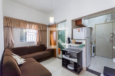 Sala de apartamento para alugar com 1 quarto, 50m² em Itararé, São Vicente