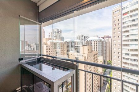 Sacada de kitnet/studio para alugar com 1 quarto, 25m² em Indianópolis, São Paulo