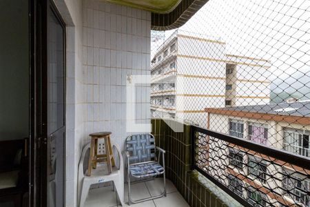 Varanda da sala de apartamento para alugar com 2 quartos, 100m² em Canto do Forte, Praia Grande