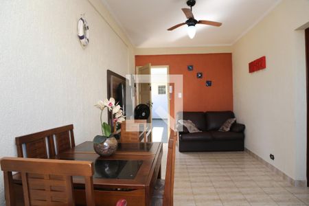 Sala de apartamento para alugar com 1 quarto, 55m² em Caiçara, Praia Grande