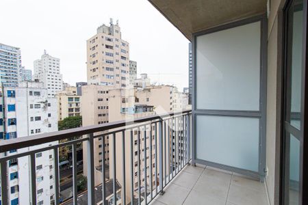 Studio para alugar com 29m², 1 quarto e sem vagaVaranda