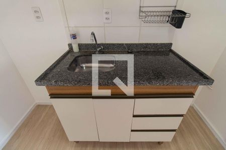 Sala e cozinha de apartamento para alugar com 1 quarto, 31m² em Vila Monumento, São Paulo