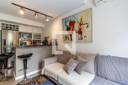 Sala de apartamento à venda com 1 quarto, 43m² em Indianópolis, São Paulo
