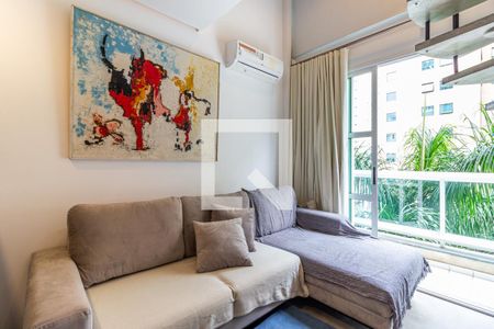 Sala de apartamento à venda com 1 quarto, 43m² em Indianópolis, São Paulo