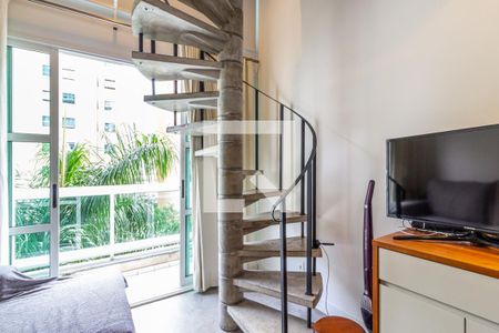 Sala de apartamento à venda com 1 quarto, 43m² em Indianópolis, São Paulo