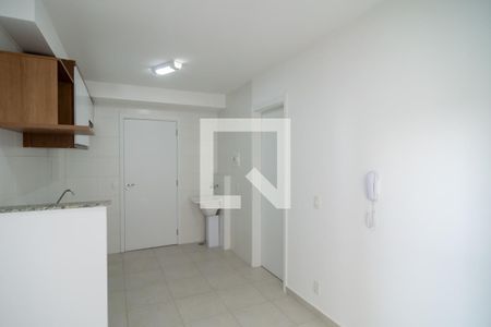 Sala / Cozinha / Área de Serviço de apartamento para alugar com 1 quarto, 27m² em Jardim Caravelas, São Paulo