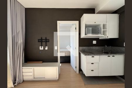 Sala/Cozinha de apartamento para alugar com 1 quarto, 27m² em Vila Nova Conceição, São Paulo