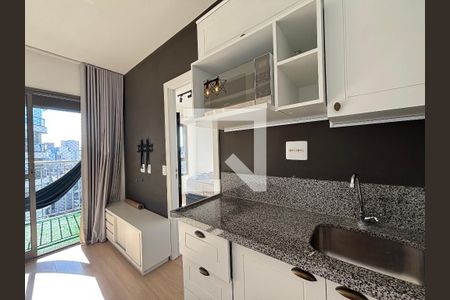 Sala/Cozinha de apartamento para alugar com 1 quarto, 27m² em Vila Nova Conceição, São Paulo