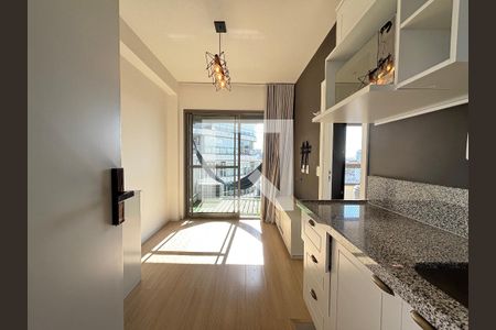 Sala/Cozinha de apartamento para alugar com 1 quarto, 27m² em Vila Nova Conceição, São Paulo