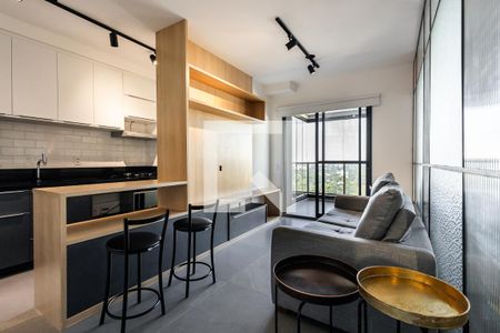 Sala de apartamento para alugar com 1 quarto, 52m² em Pinheiros, São Paulo