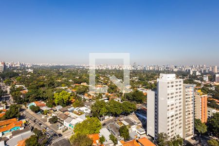 Varanda da Sala - Vista de apartamento para alugar com 1 quarto, 52m² em Pinheiros, São Paulo