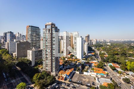Varanda da Sala - Vista de apartamento para alugar com 1 quarto, 52m² em Pinheiros, São Paulo